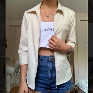 Zip up blazer cardigan